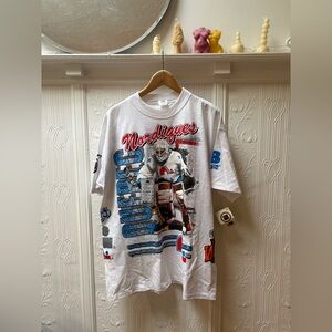 NHL White and Blue Nordiques Short Sleeve Tee